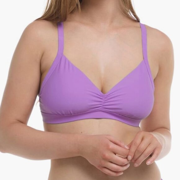 Body Glove Women's Smoothies Drew D-F Cup Purple Swim Top- Size DD Cup- New! - Picture 7 of 10